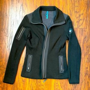 Women’s Kuhl zip sweater coat - like new - black size Med